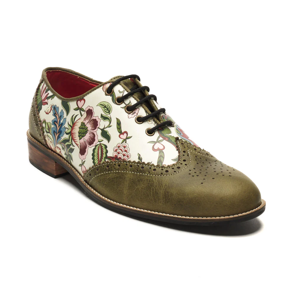 Bageecha Brogues Men – Olive - Image 5