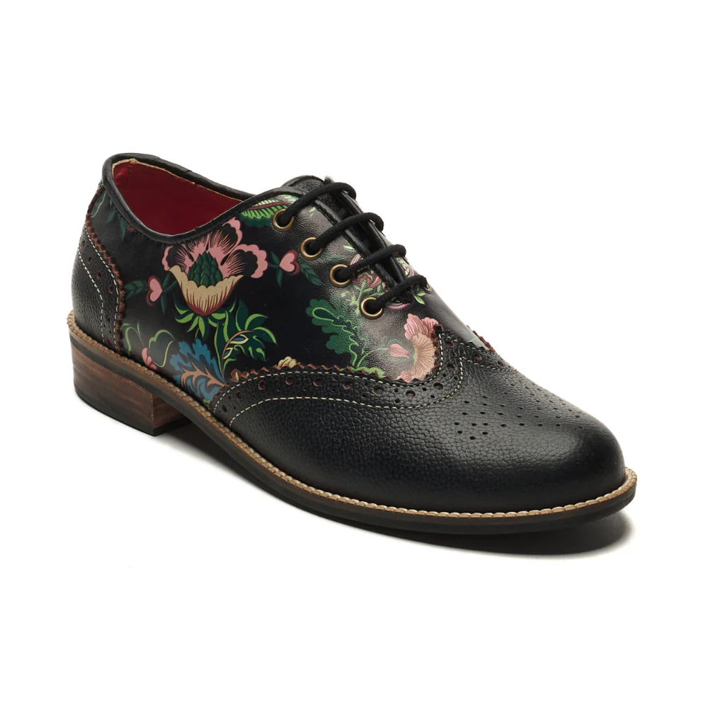 Bageecha Brogues Women – Coal - Image 5