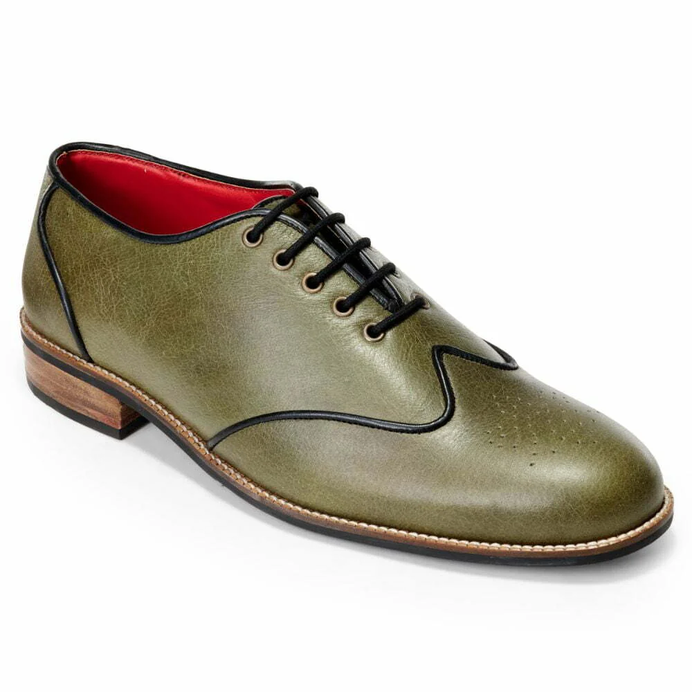Core Brogues Men – Olive - Image 5