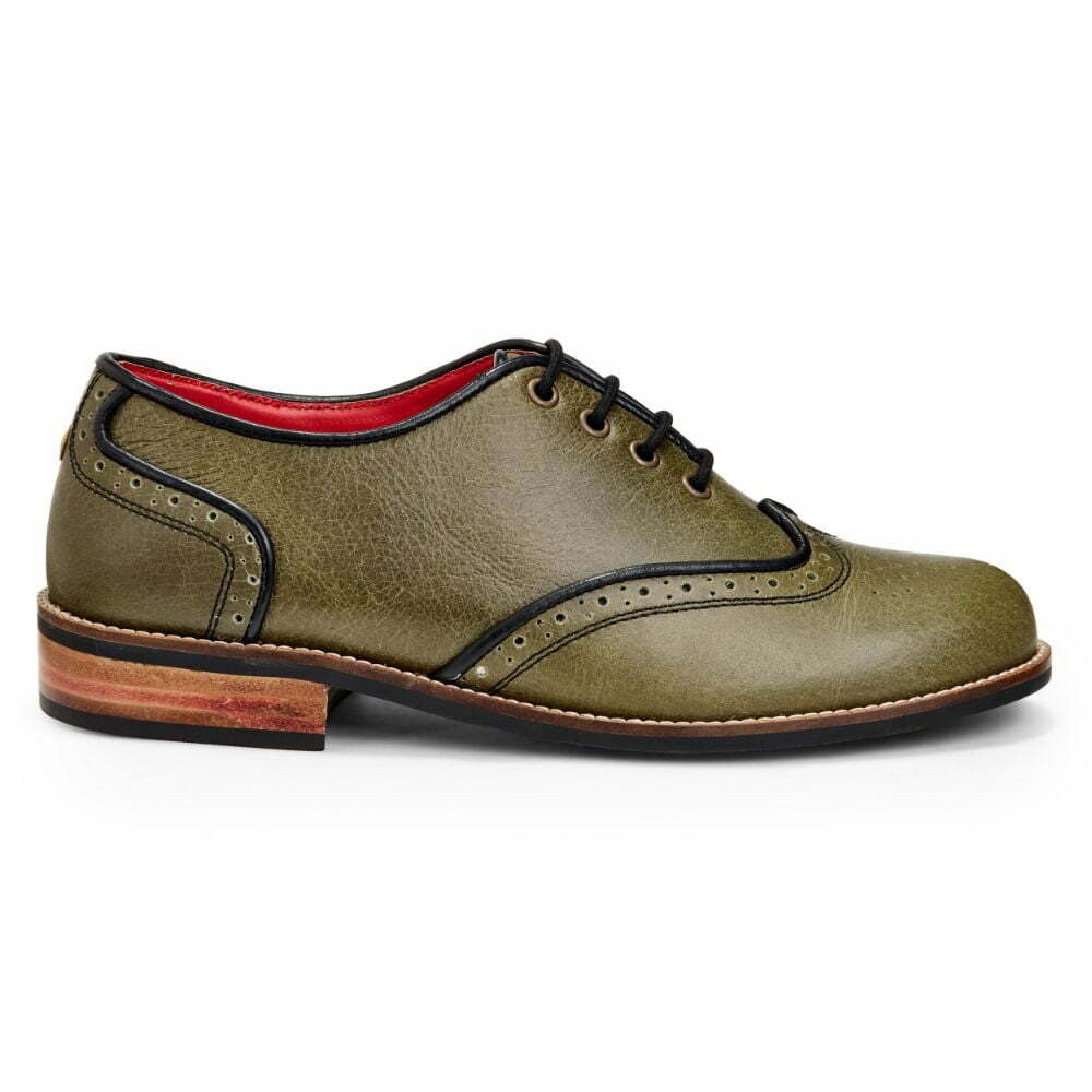 Core Brogues Women – Olive - Image 3