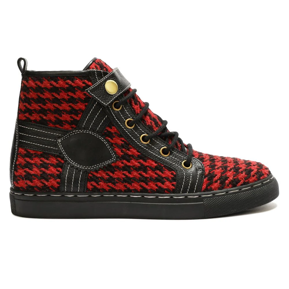 Red Classic Houndstooth High_Tops for Women (discontinued) - Image 3