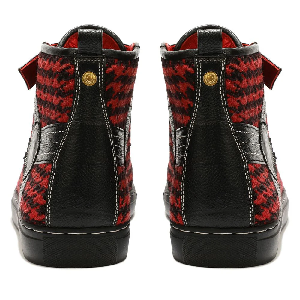 Red Classic Houndstooth High_Tops for Women (discontinued) - Image 4