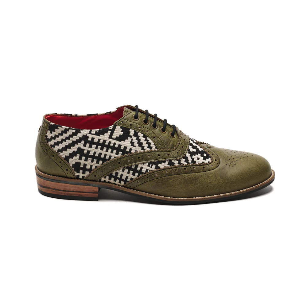 Texo Brogues Men – Olive - Image 3