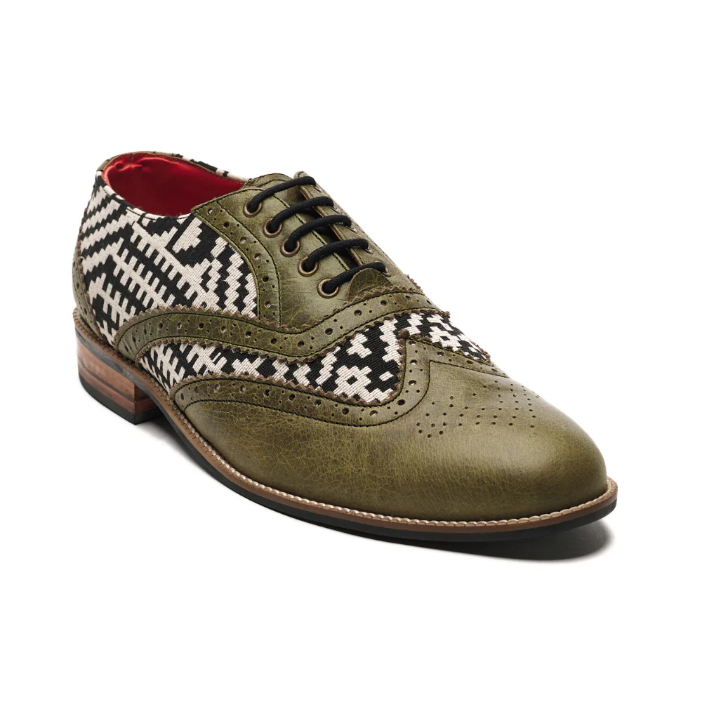 Texo Brogues Men – Olive - Image 5