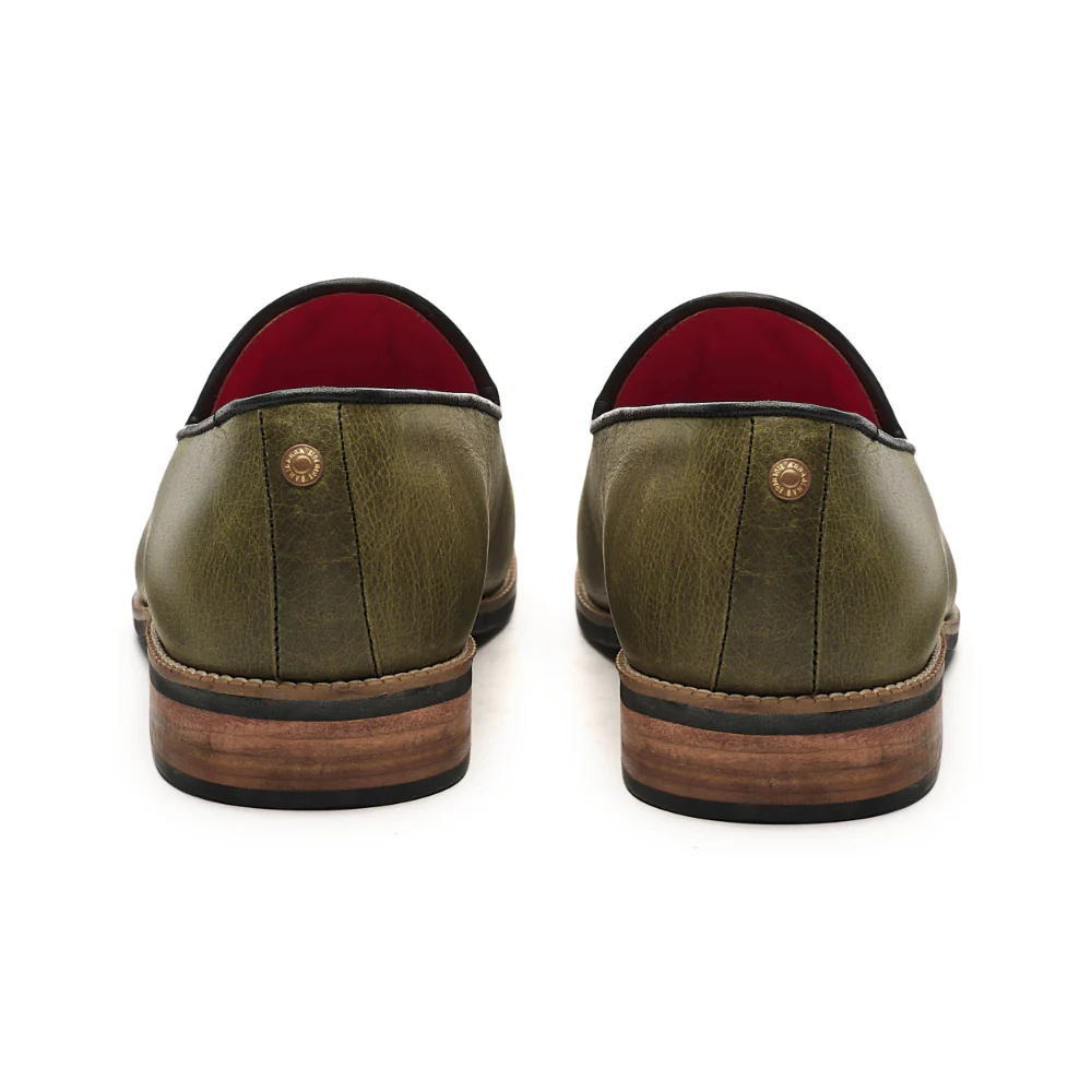 Texo Loafers Men – Olive - Image 4